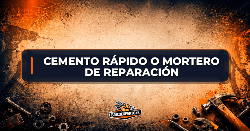 Cemento rápido o mortero de reparación
