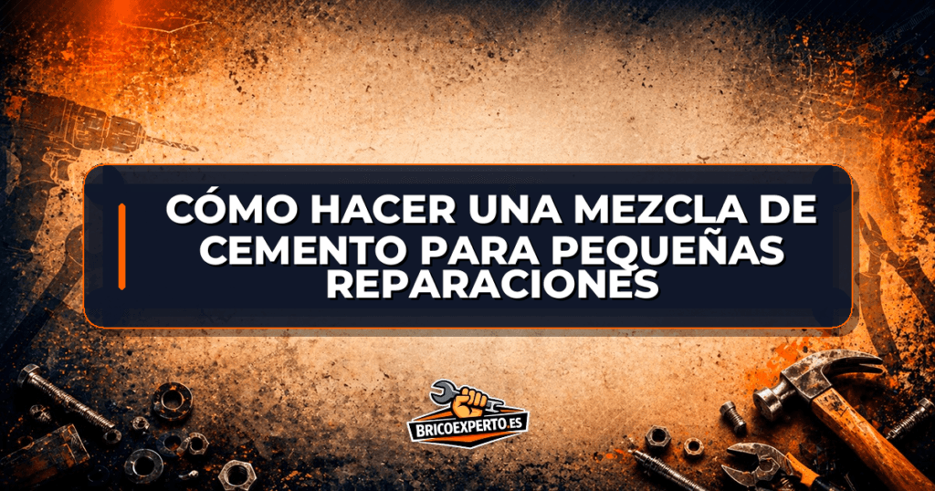 Cómo hacer una mezcla de cemento para pequeñas reparaciones Cómo hacer una mezcla de cemento para pequeñas reparaciones