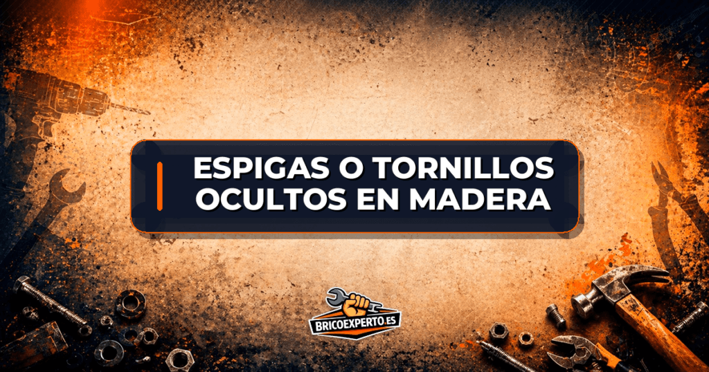 Espigas o tornillos ocultos en madera