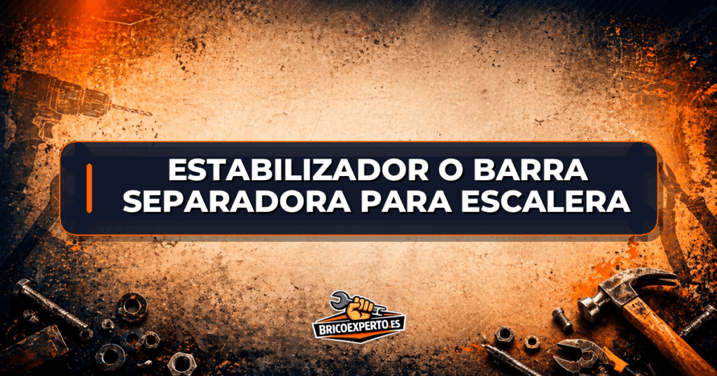 Estabilizador o barra separadora para escalera