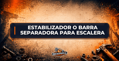 Estabilizador o barra separadora para escalera